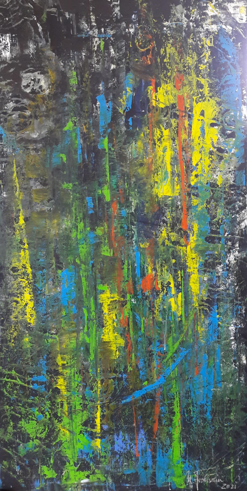 Die Schöpfungsgeschichte, 2. Bildtafel, 75x200cm