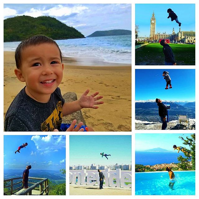 couple traveling the world with their 2 year old