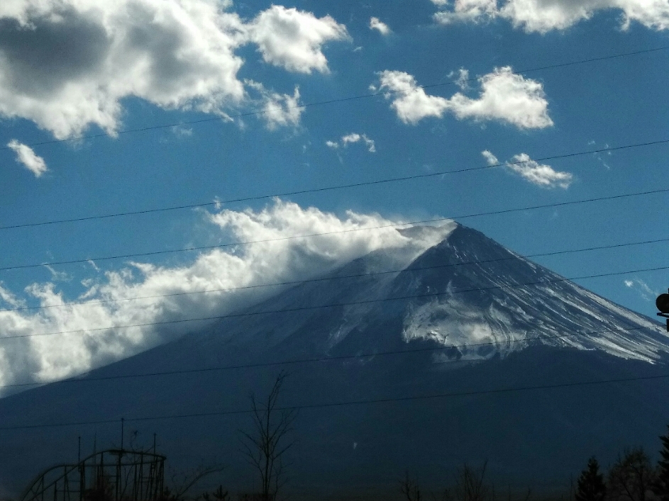 忍野村より富士山