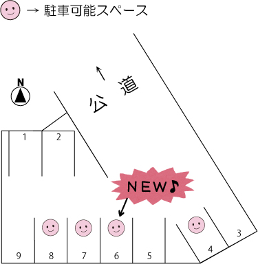 音楽教室あもーる千種区光が丘教室の第２駐車場の駐車スペース画像