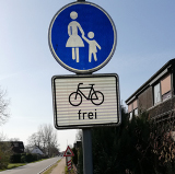 Radfahren, wo es erlaubt ist