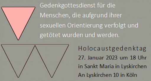 Hlocaustgedenktag lyskirchen schwule opfer millieukrippe mönkebüscher bernd marx benjamin 