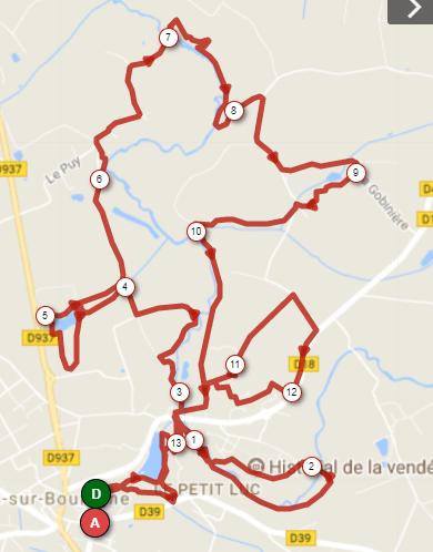 Le parcours fera bien 21km certains chemins n'étant pas ouverts