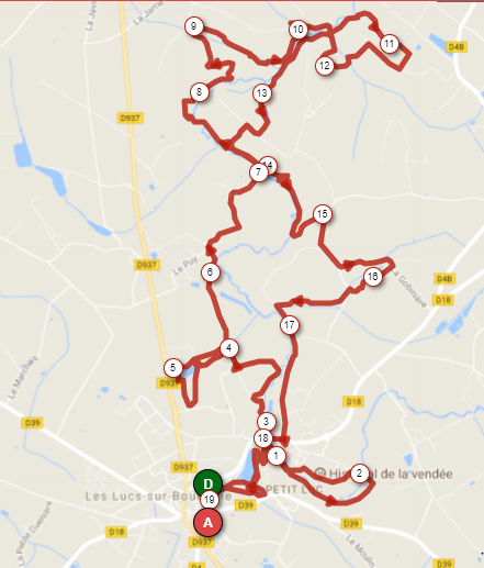 Le parcours fera bien 21km certains chemins n'étant pas ouverts