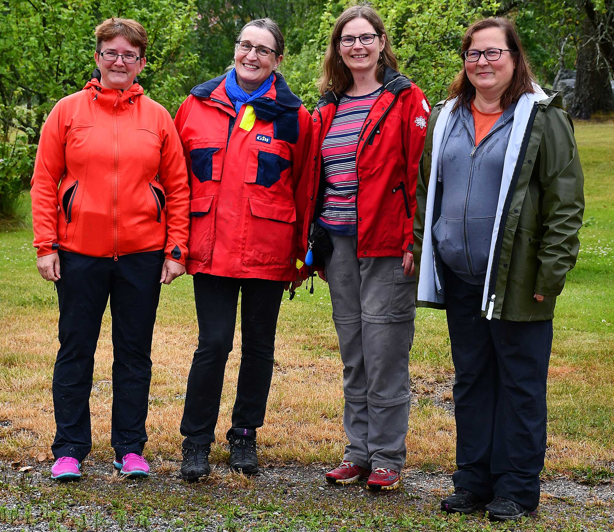 Cornelia Biedermann (ganz links) mit Tarja Karlemo, Mari Ojala und Taina Lestelin (v.l.n.r.).