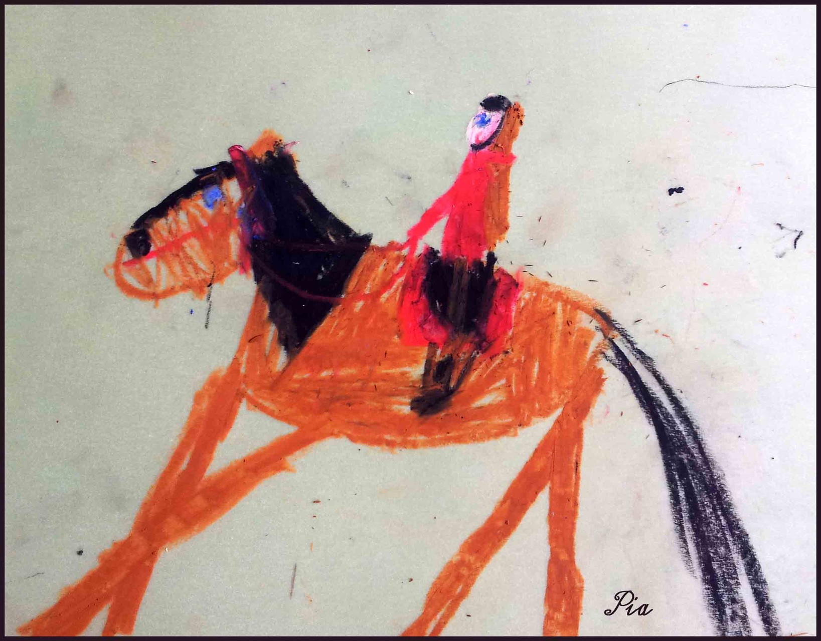 Pia beim Reiten