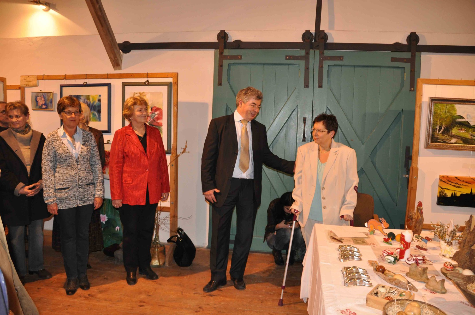 Bürgermeister Ludwig Greimel mit 1. Vorsitzenden Isolde Zierer