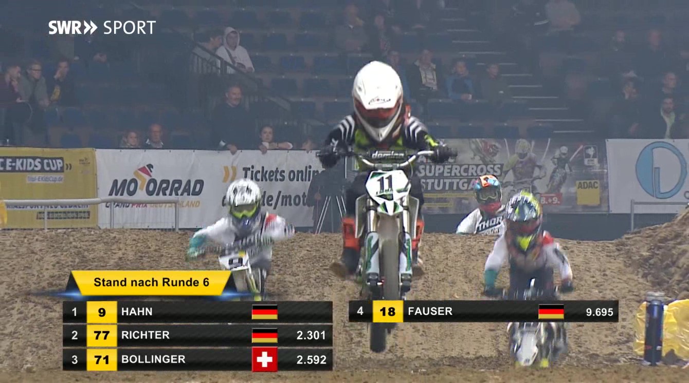 The race could also be followed live on TV