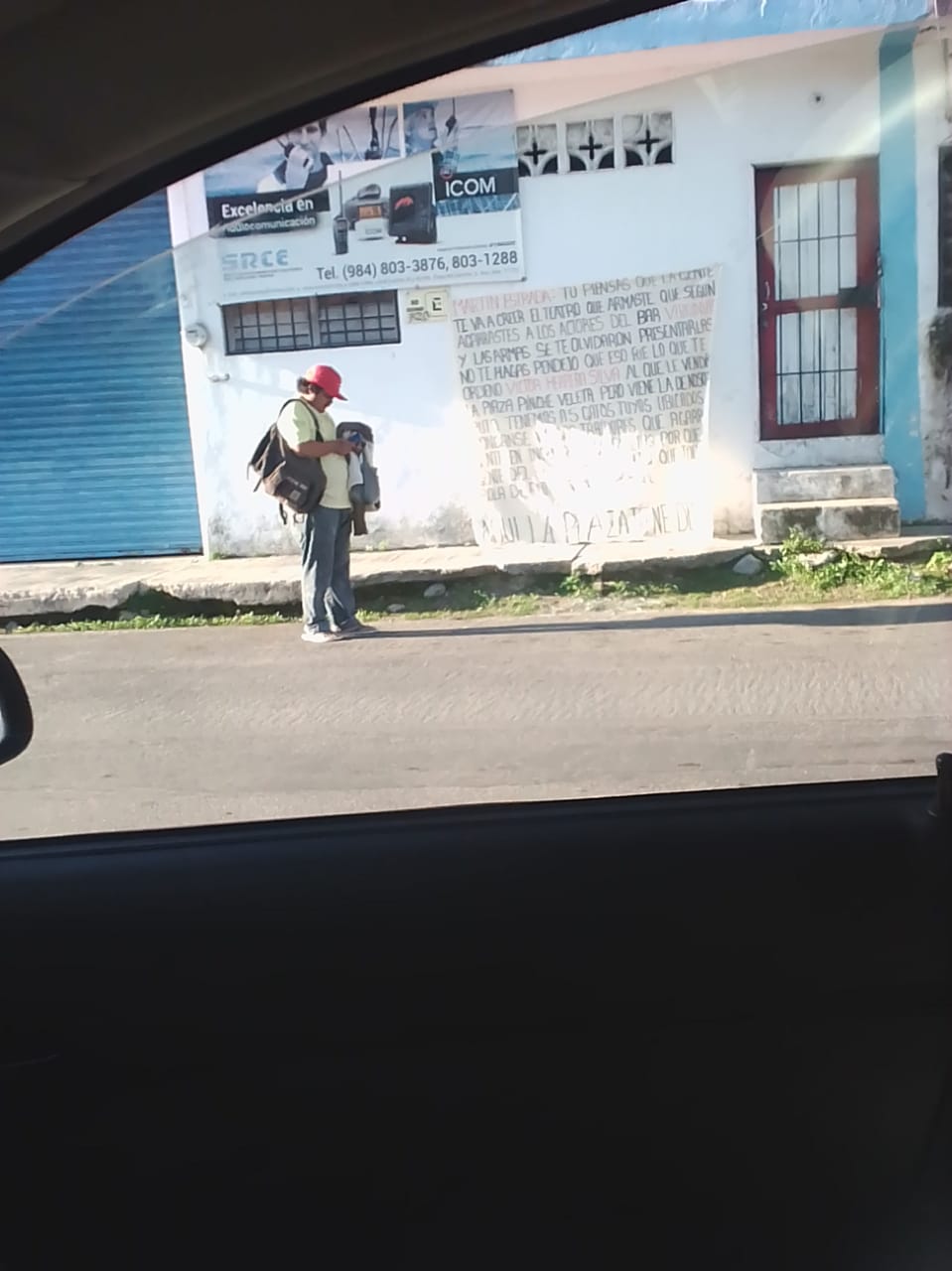 La narco manta fue hallada en pleno centro de la ciudad