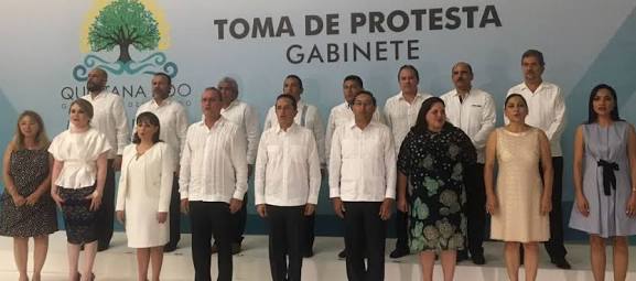 El gabinete del actual gobernador del estado de Quintana Roo