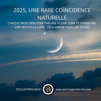 2025, débute chaque mois par une pleine lune...