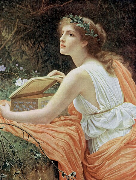 La boite de Pandore par le peintre Charles edward Perugini (1839-1918)