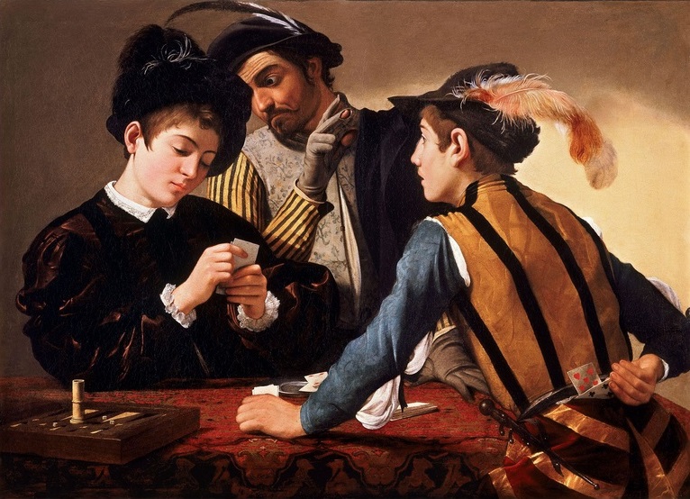 Les tricheurs - peinture du Carvage - 1595
