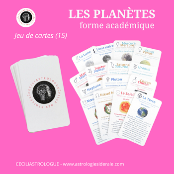 Jeu de cartes planètes académique