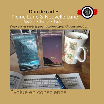 Duo de cartes Pleine Lune & Nouvelle Lune
