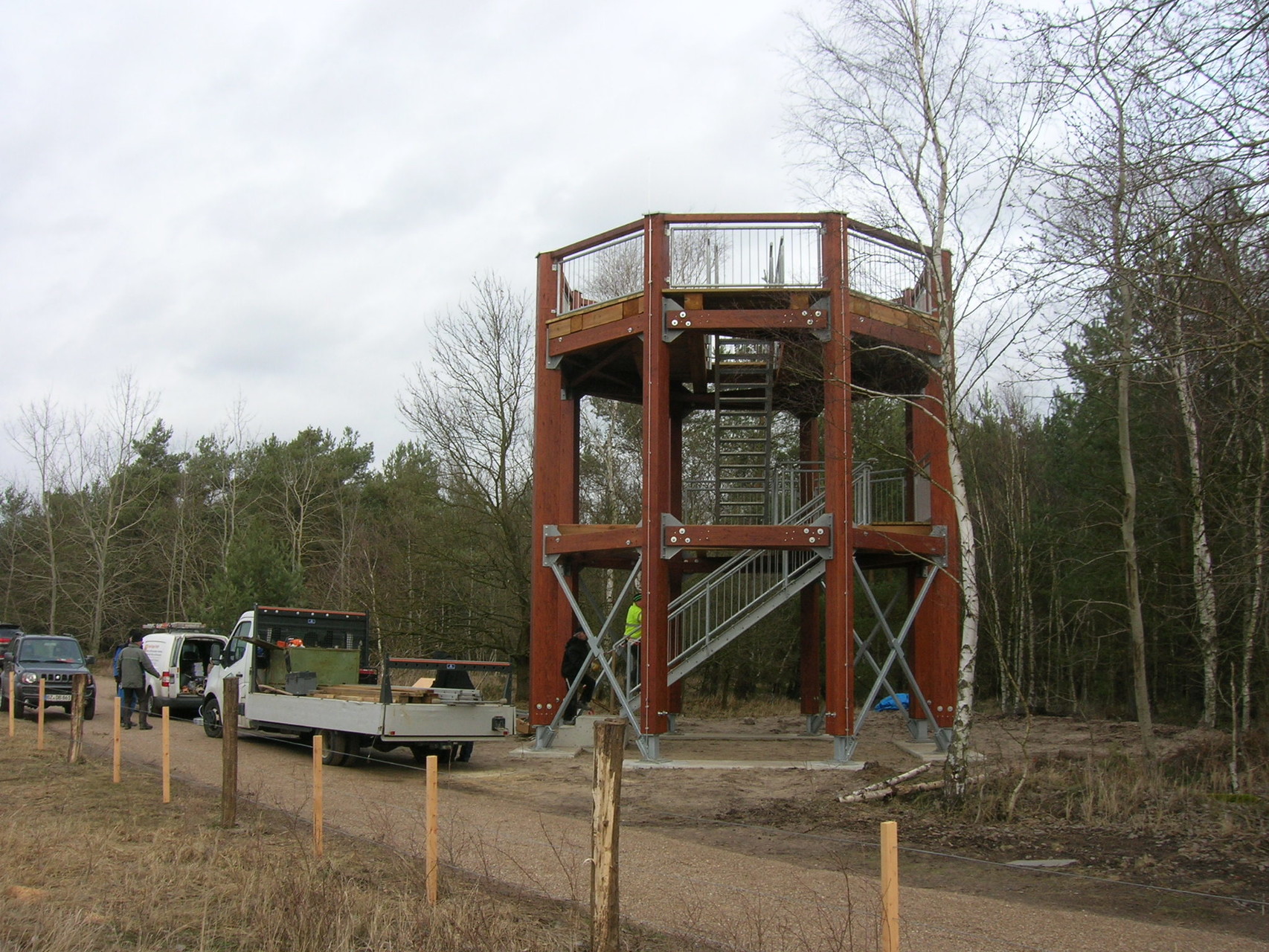 Aussichtsplattform, Naturschutzgebiet Gohrischheide bei Zeithain, 2014