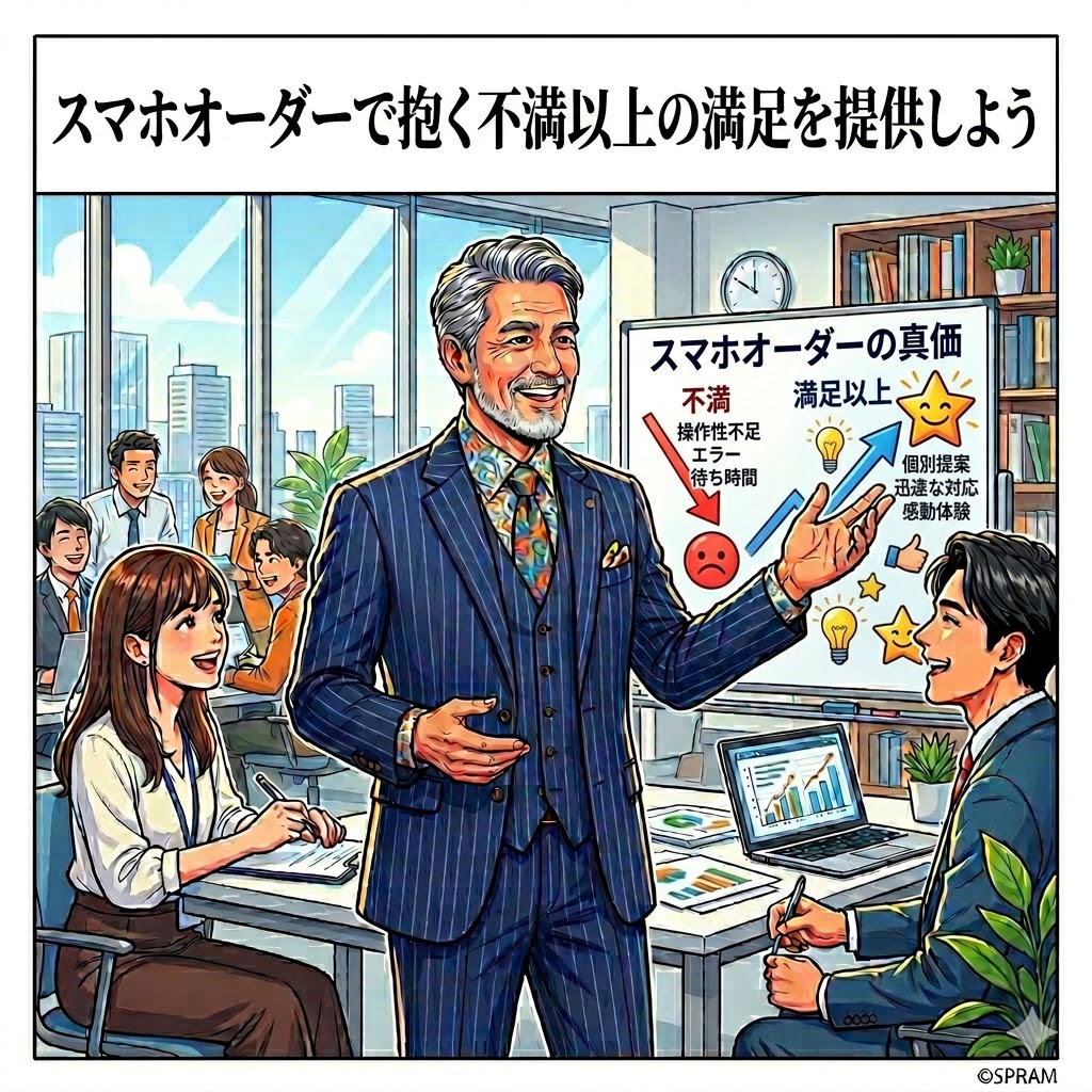 スマホオーダーで抱く不満以上の満足を提供しよう