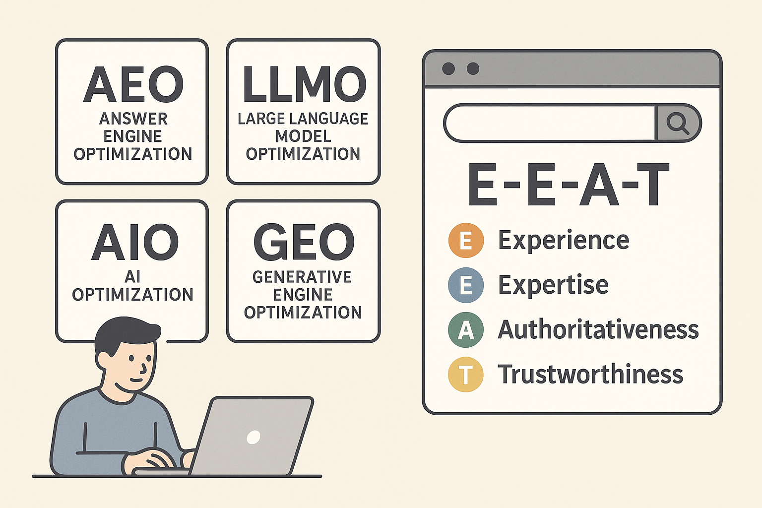 AEO／LLMO／AIO／GEOに有効なE-E-A-T