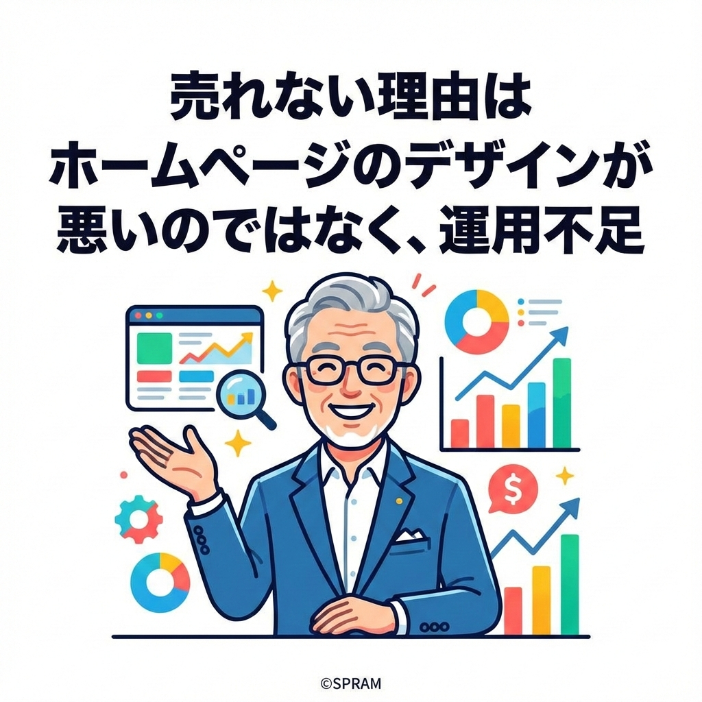売れない理由はホームページのデザインが悪いのではなく、運用不足