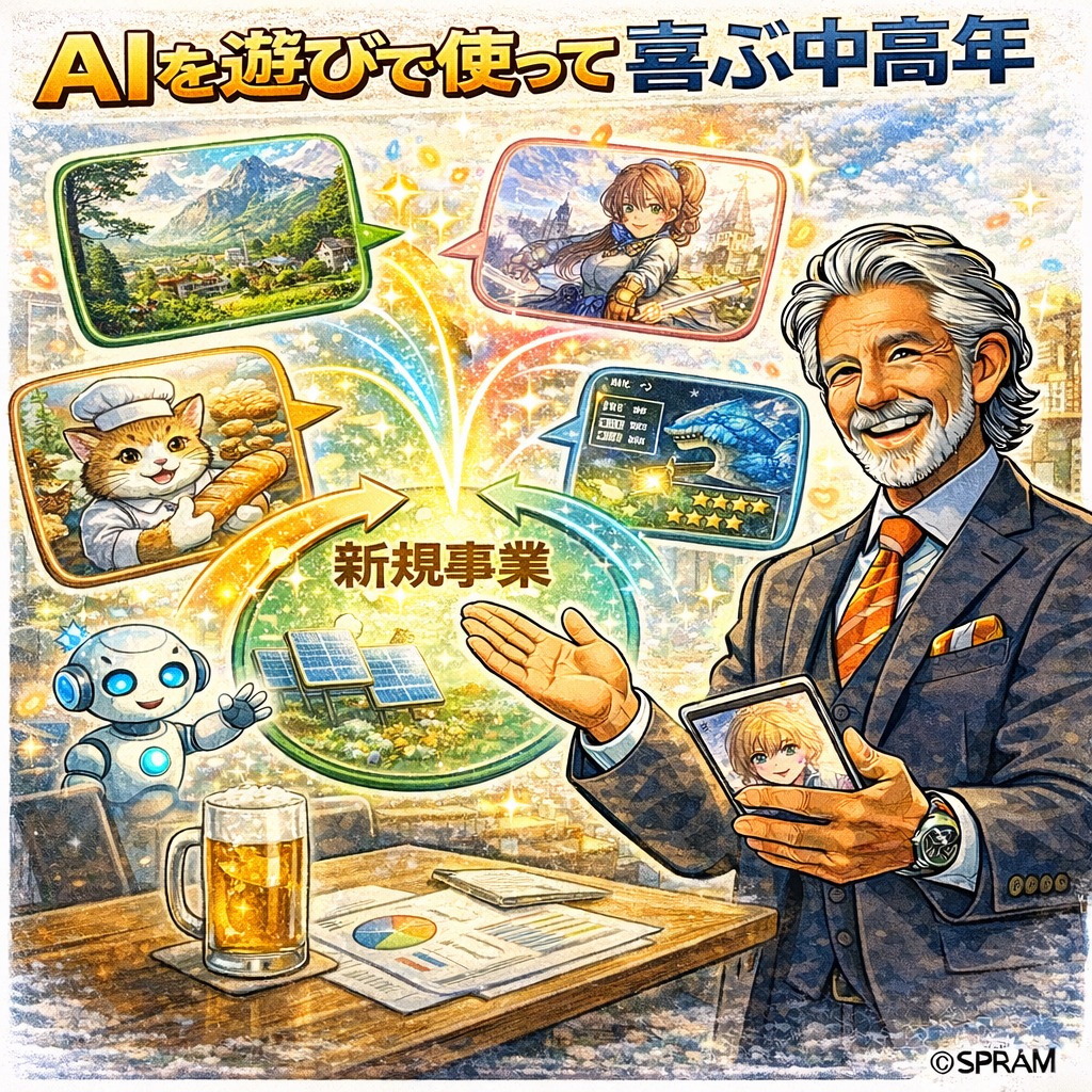 AIを遊びで使って喜ぶ中高年