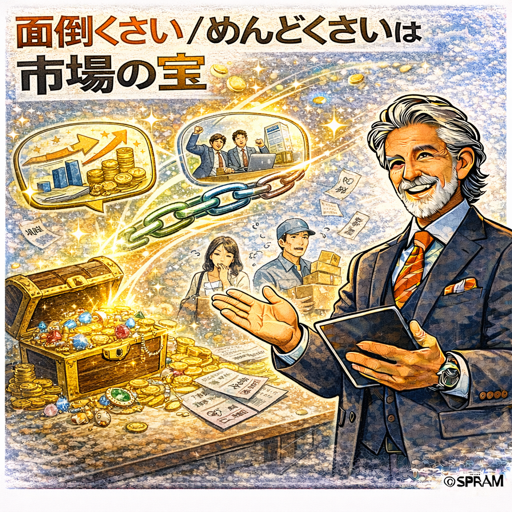 面倒くさい／めんどくさいは市場の宝