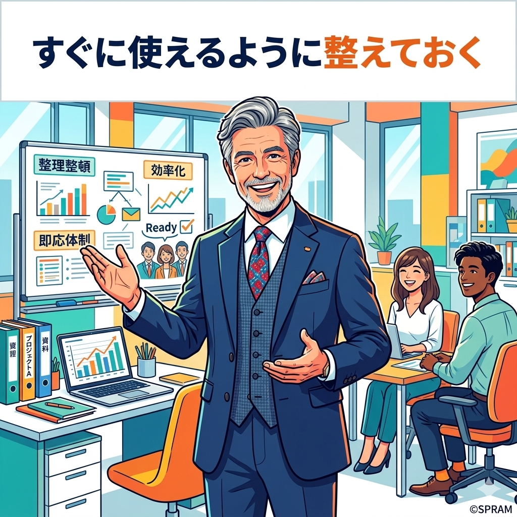 すぐに使えるように整えておく