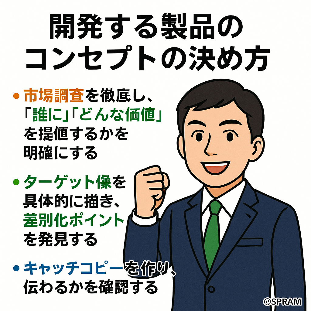 開発する製品のコンセプトの決め方