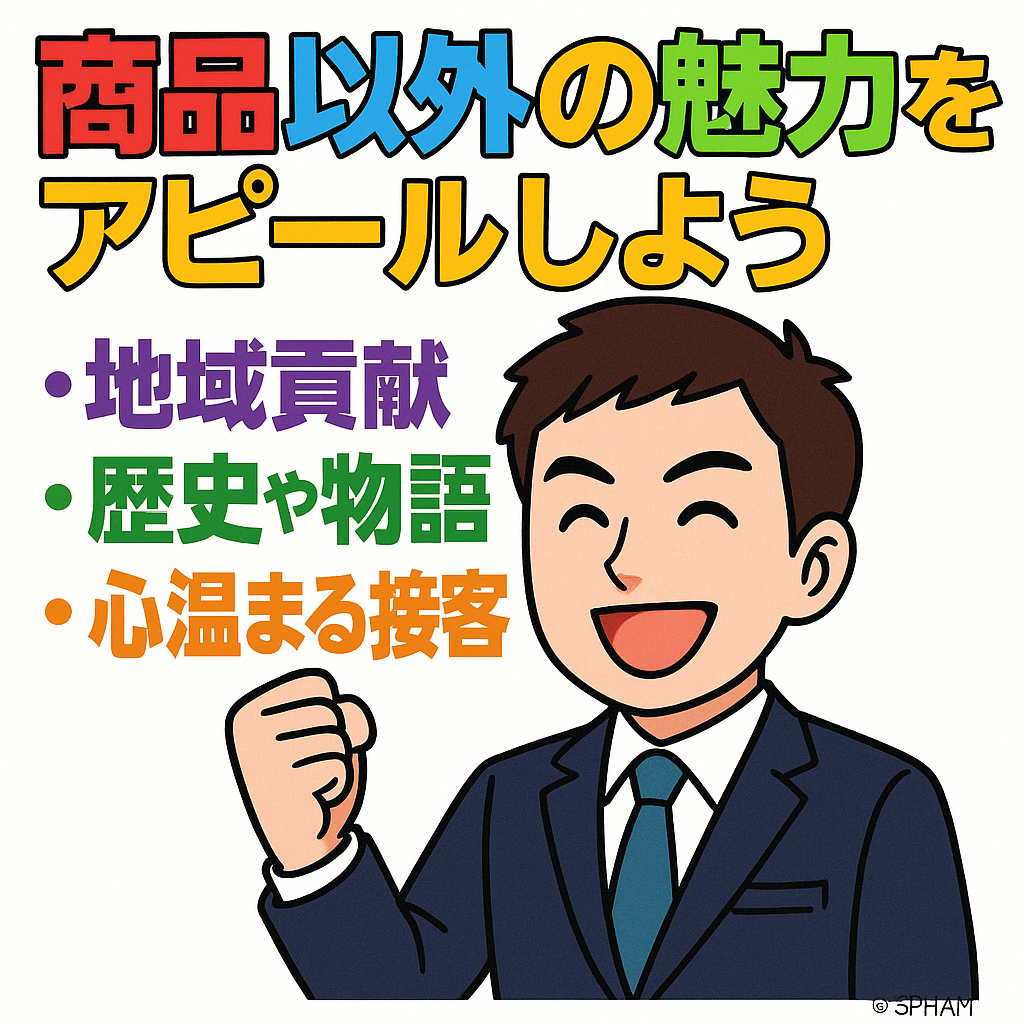 商品以外の魅力をアピールしよう