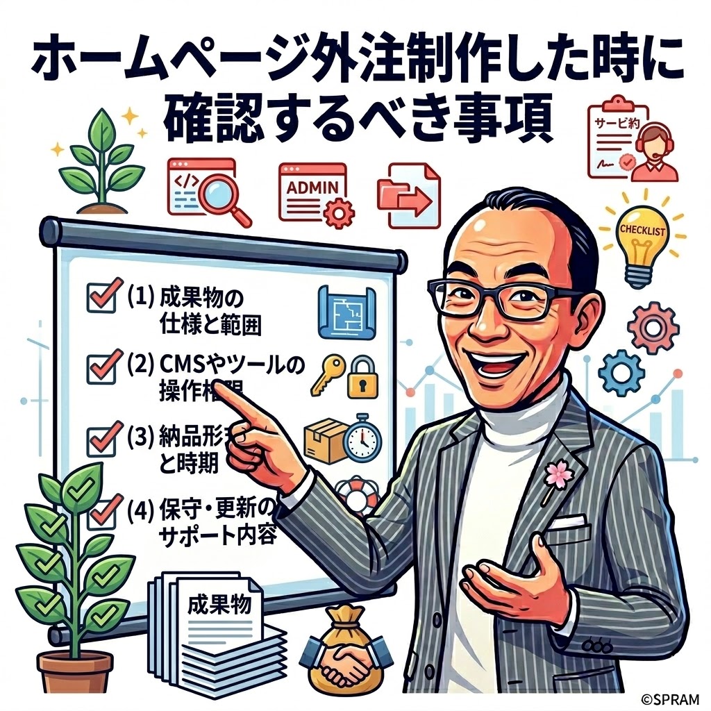 ホームページ外注制作した時に確認するべき事項