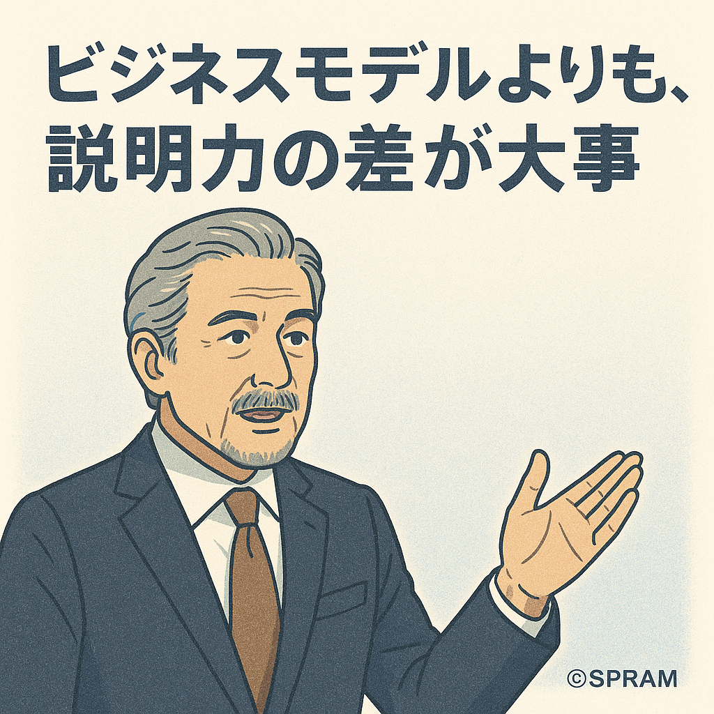 ビジネスモデルよりも、説明力が大事
