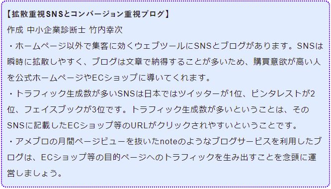 拡散重視SNSとコンバージョン重視ブログ