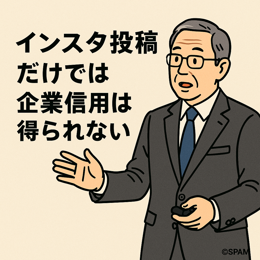 インスタ投稿だけでは企業信用は得られない