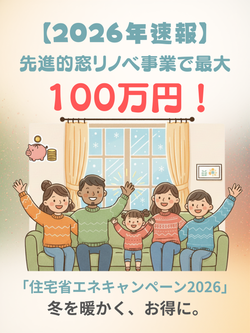 【2026速報】窓リノベで最大100万円補助！春日部のイガラシが解説