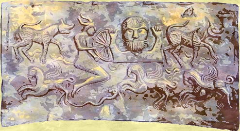 Chaudron de Gundestrup, la bestialité.