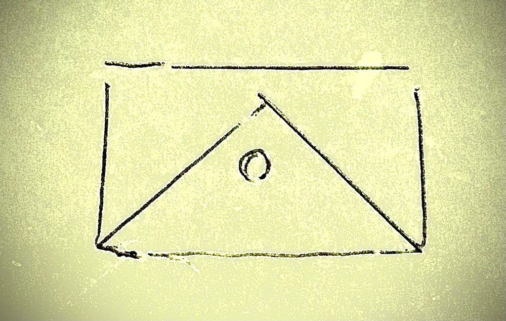 Symbole du soleil du matin sur l'horizon gaulois. Présent sur monnaies.