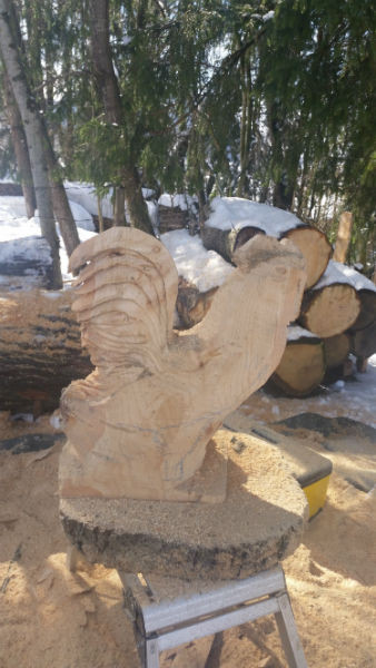 Chainsaw-Carving - Hahn