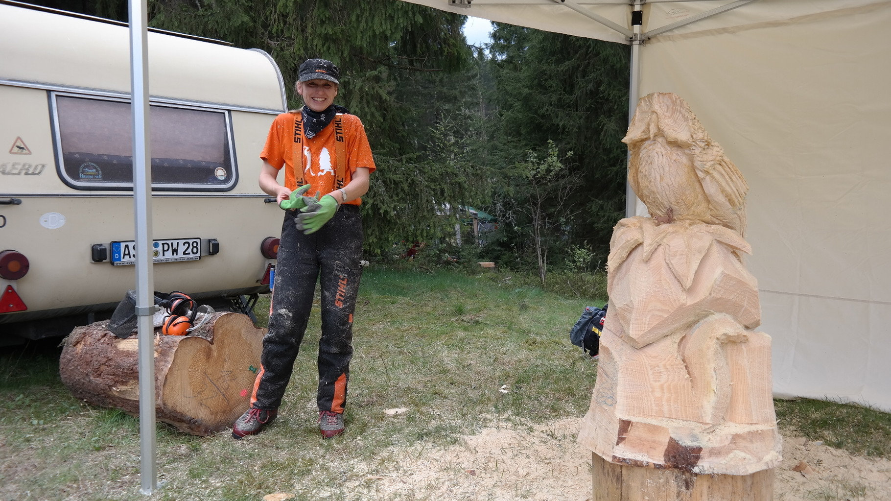 Carving-Event in Grünbach - Schnitzen mit der Kettensäge - Allgäu-Carving by Martina Gast