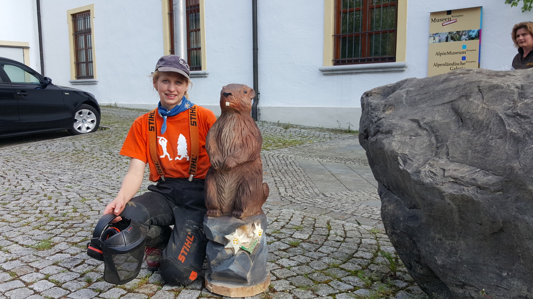 Museumstag Kempten - Schnitzen mit der Kettensäge - Allgäu-Carving by Martina Gast