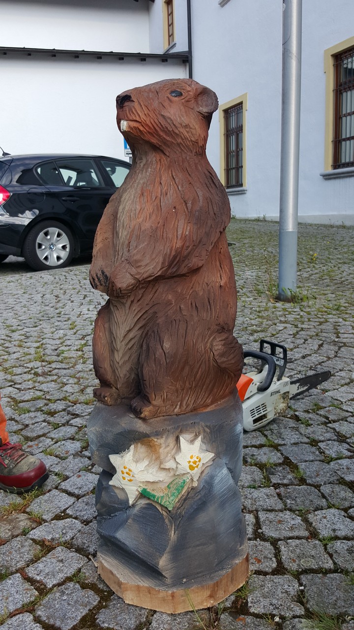 Museumstag Kempten - Schnitzen mit der Kettensäge - Allgäu-Carving by Martina Gast