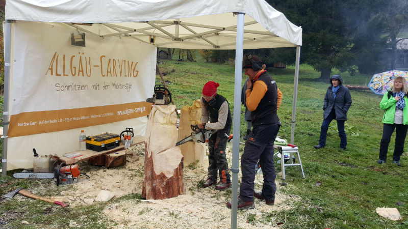 Holzertreffen Oberstdorf - Schnitzen mit der Kettensäge - Allgäu-Carving by Martina Gast