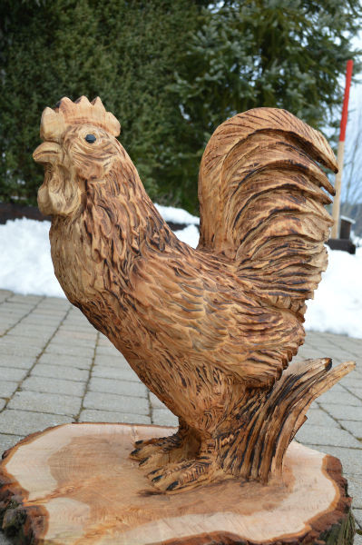 Chainsaw-Carving - Hahn