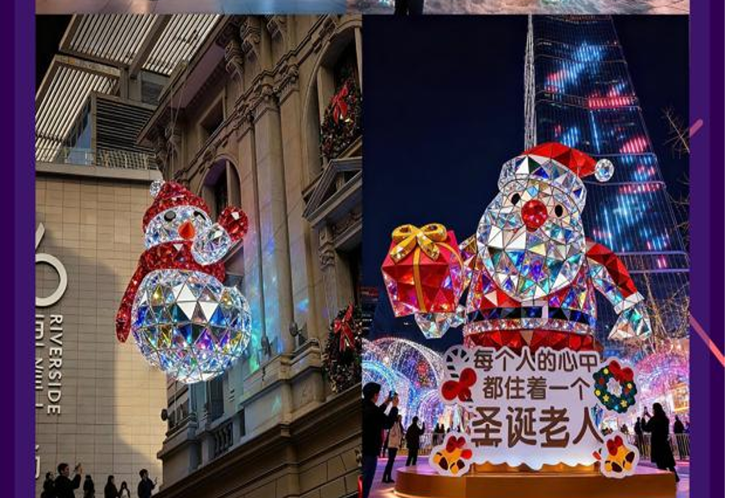 Muñeco de nieve y Papá Noel luminosos: la alegría sostenible de la Navidad