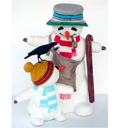 Réplica de decoración temática de navidad de un muñeco de nieve