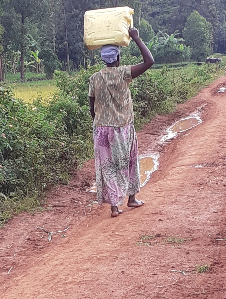 People move about 5.8 kilometers to get water 