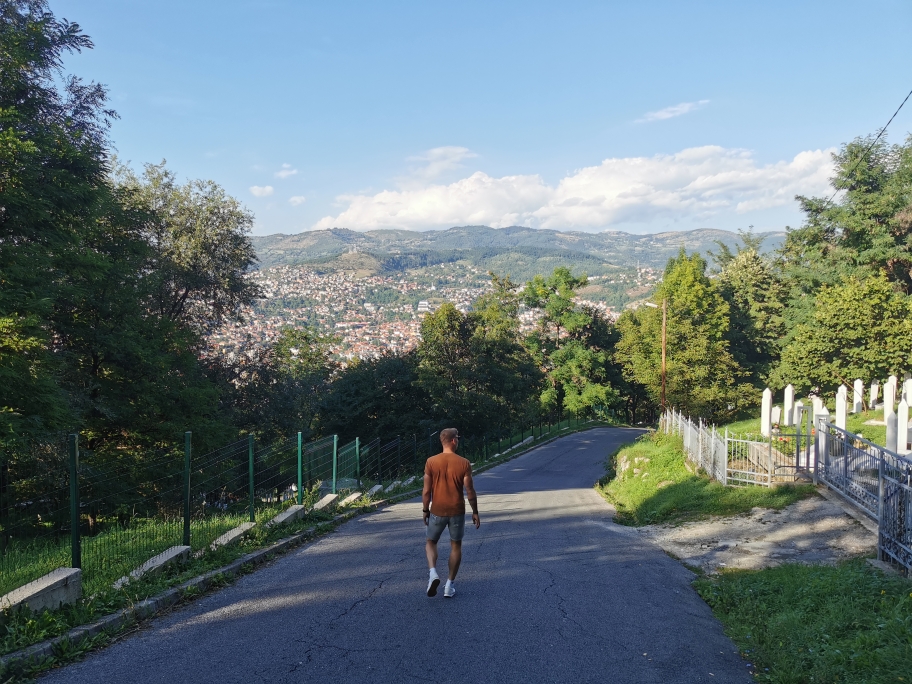 Blick von oben bedeutet Fußweg nach unten... 