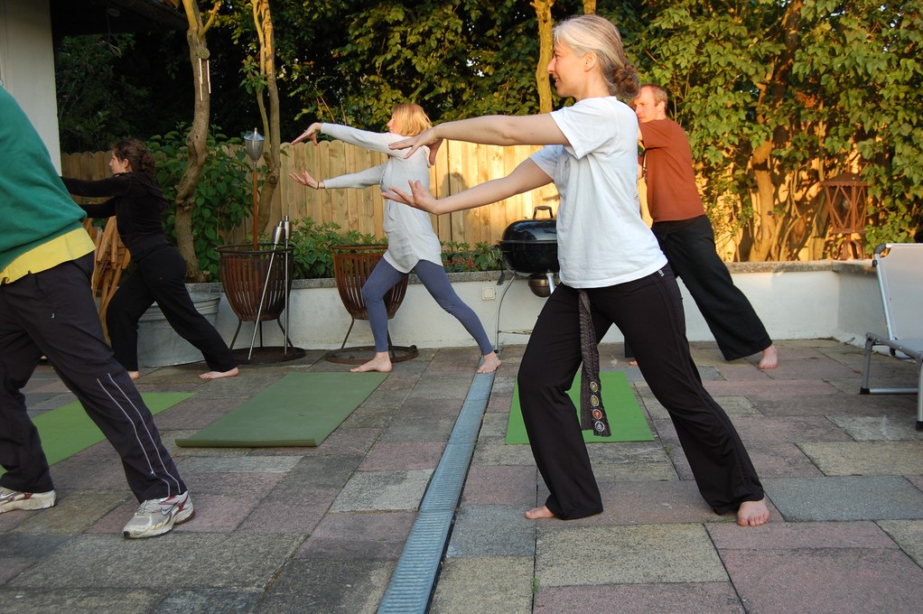 Tai Chi auf der Terrasse