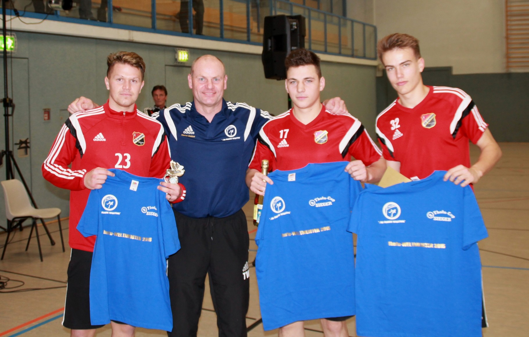 Siegerfoto: Jan - Christian Meier, Thomas Waldow (Trainer und Veranstalter), Danny Wersig, Fabian Guderitz (v.l.)