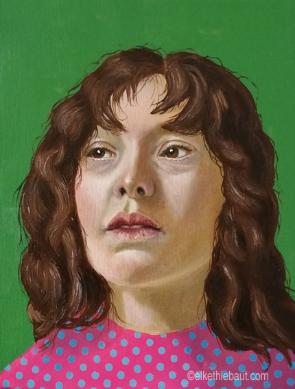 Petit Visage 7, acrylique et huile/acrylics and oil - 30 x 24 cm 