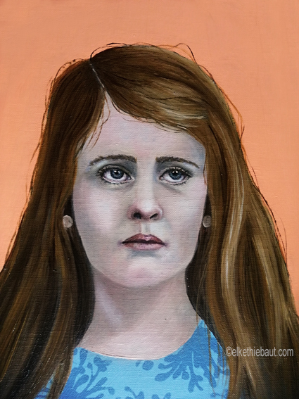 Petit Visage 9, acrylique et huile/acrylics and oil on MDF - 31 x 24 cm 