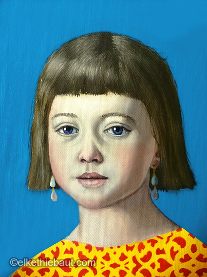 Petit Visage 8, acrylique et huile sur toile/acrylics and oi on canvasl - 30 x 24 cm 